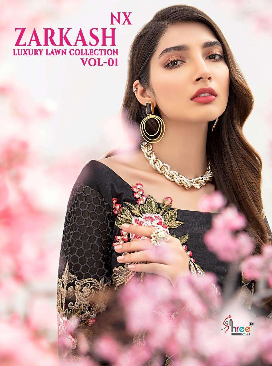 Shree Fabs Zarkash Luxury Lawn Collection Vol 1 Nx 